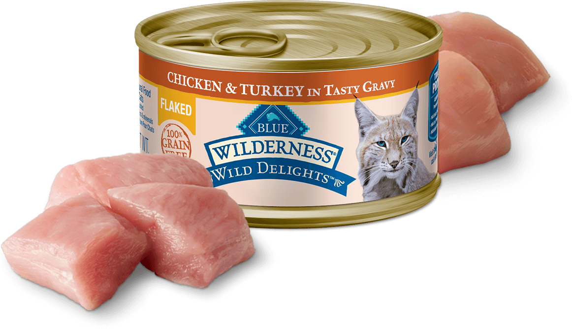 BLUE Buffalo Wilderness Wild Delights Flaked Chicken And Turkey Recipe - Adult Cat